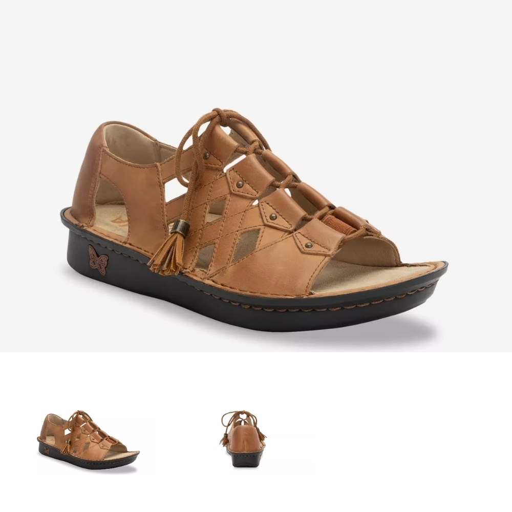 Alegria Valerie Women's Tan Leather Sandals 42 - Picture 7 of 11